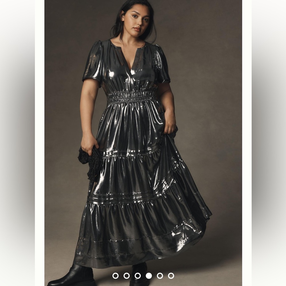 Anthropologie Plus 1X
Somerset Maxi Dress Metallic
Edition Silver